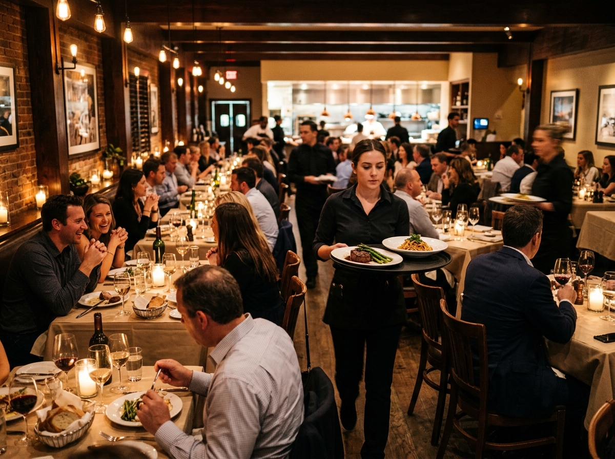 busy restaurant service