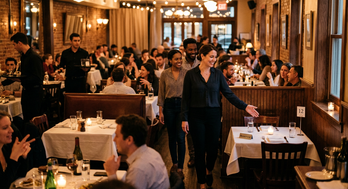 busy dining room host