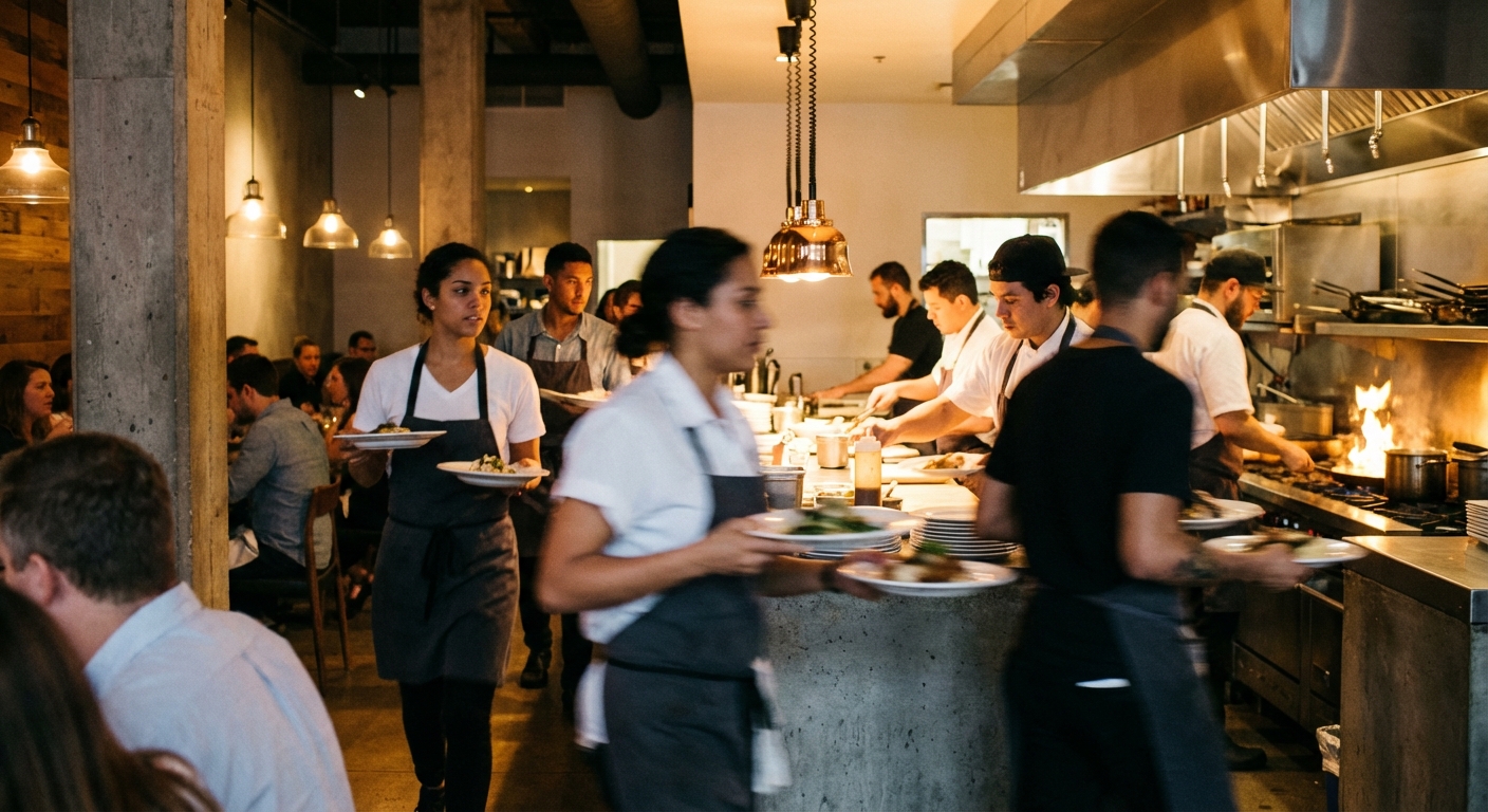 Busy restaurant shift