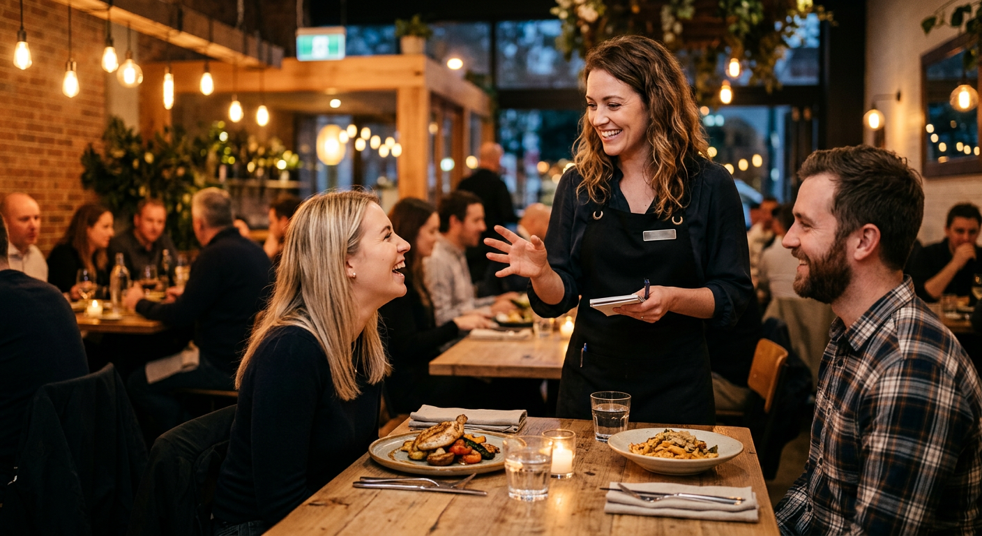 Server suggesting menu upgrades