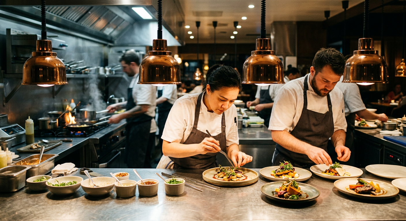 busy kitchen service