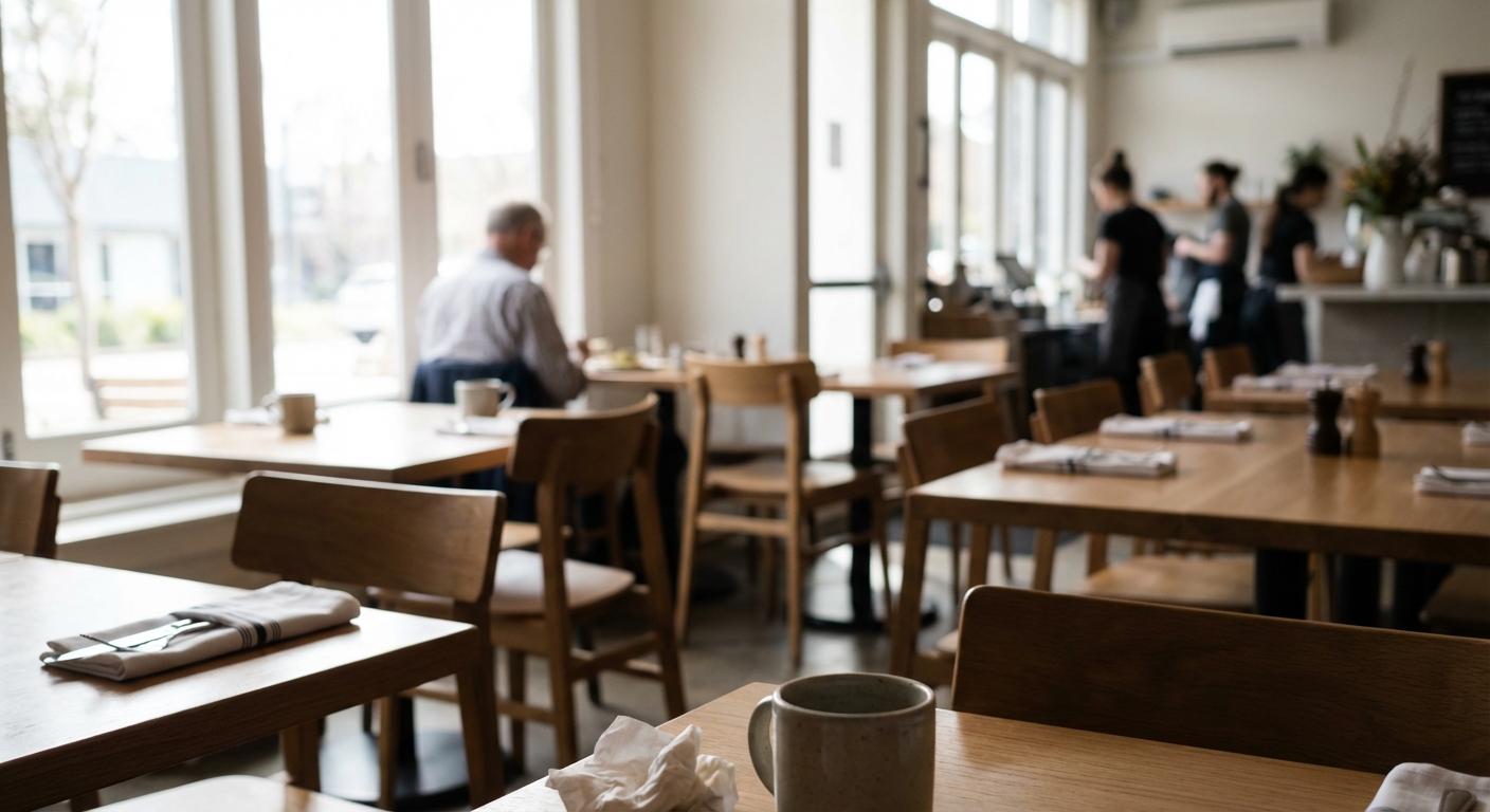 Quiet restaurant dining room