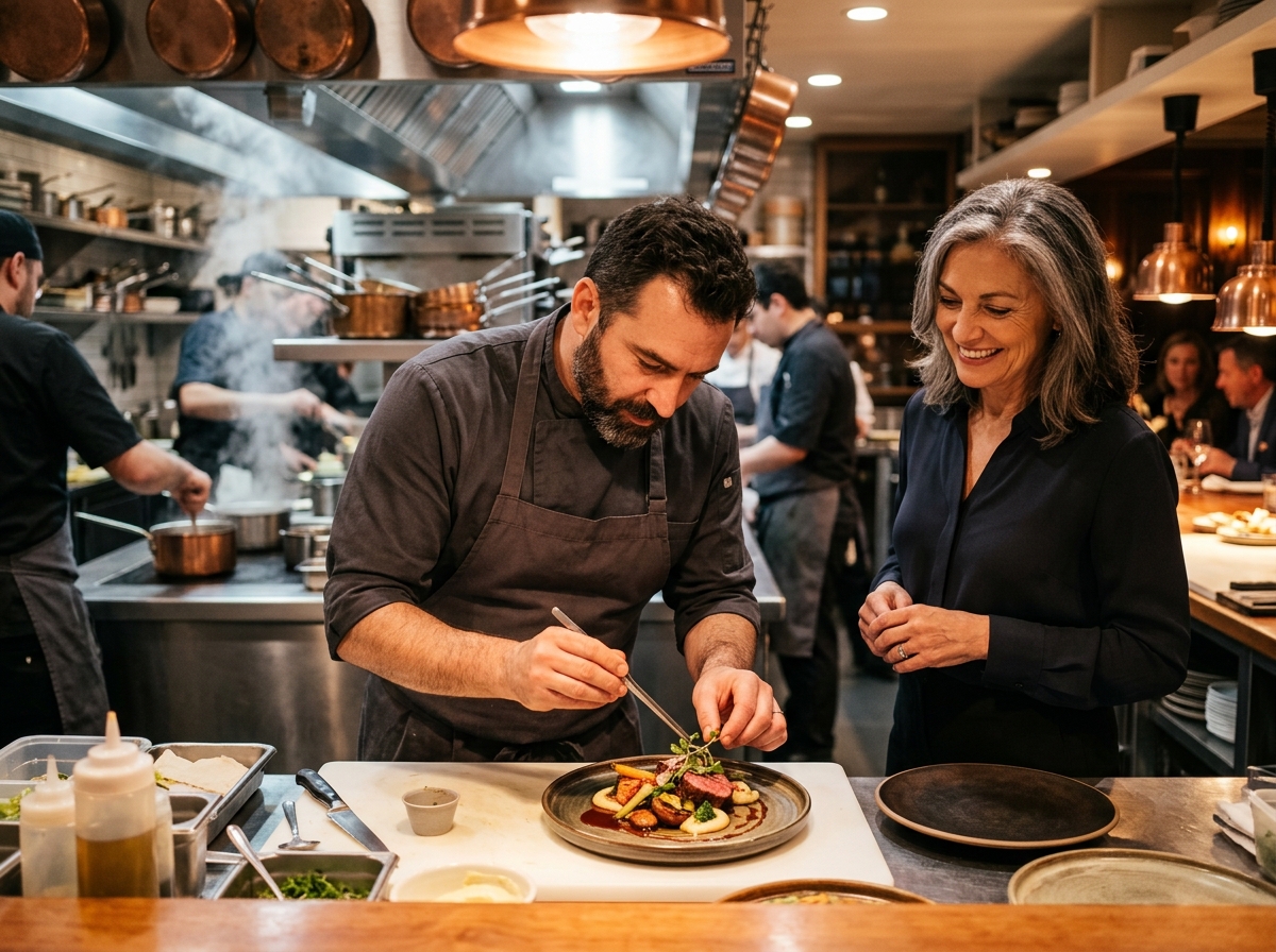 chef owner plating