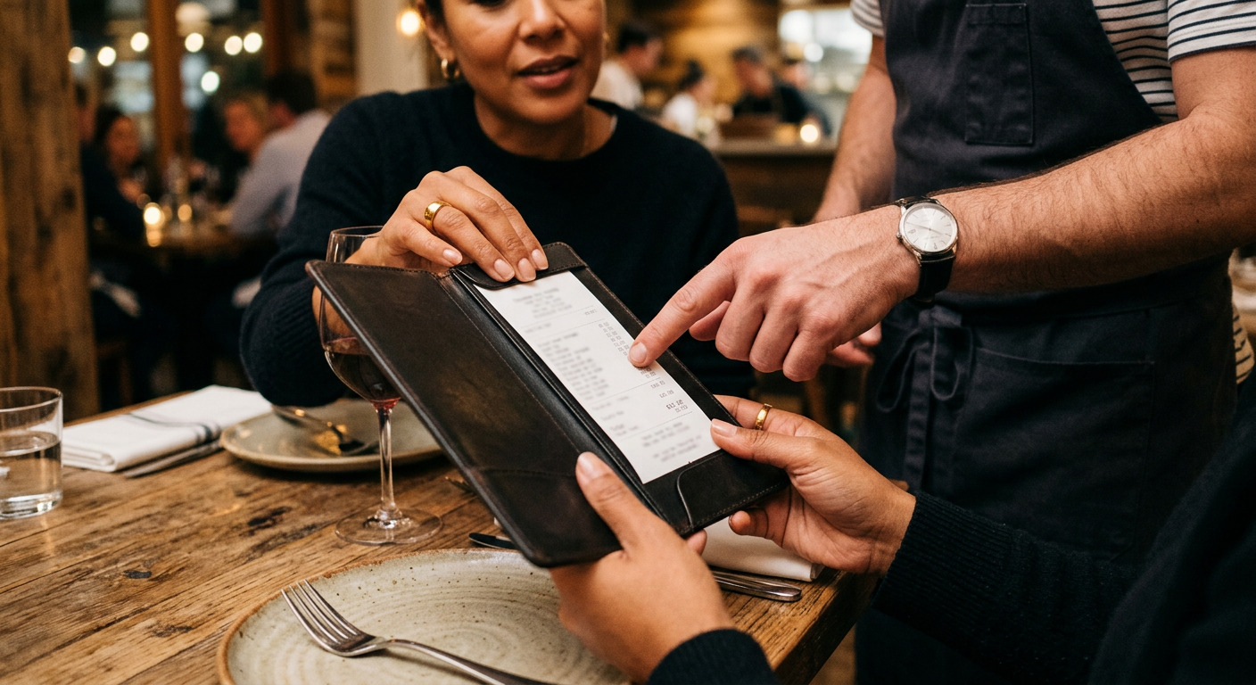Transparent restaurant bill review