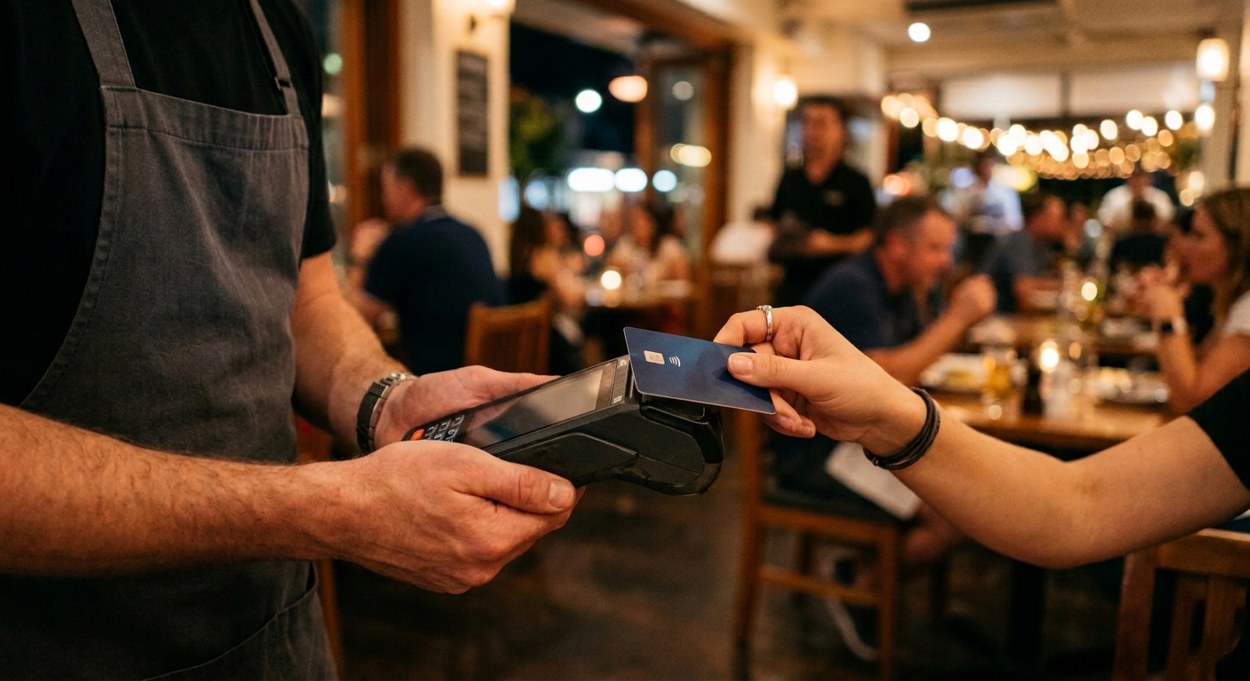 Handheld tap-to-pay terminal