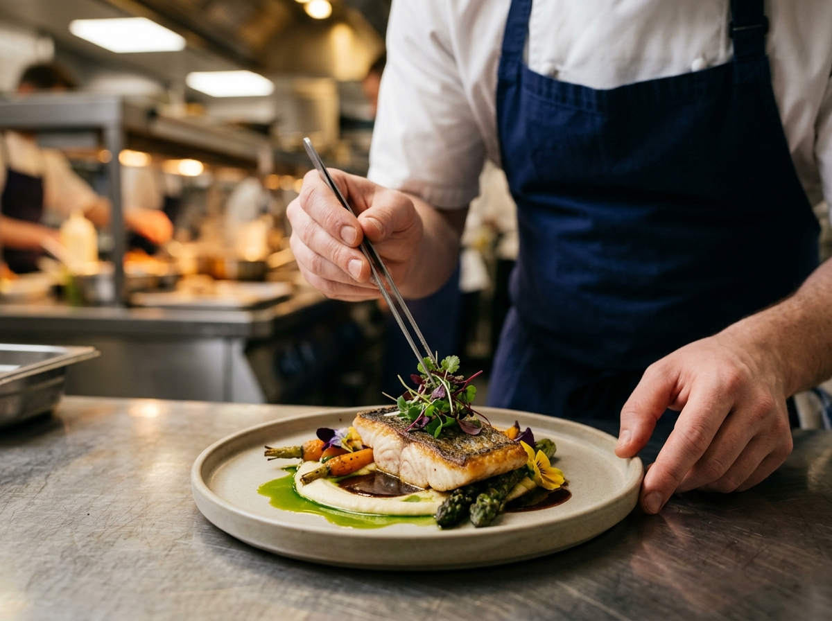 chef plating dish