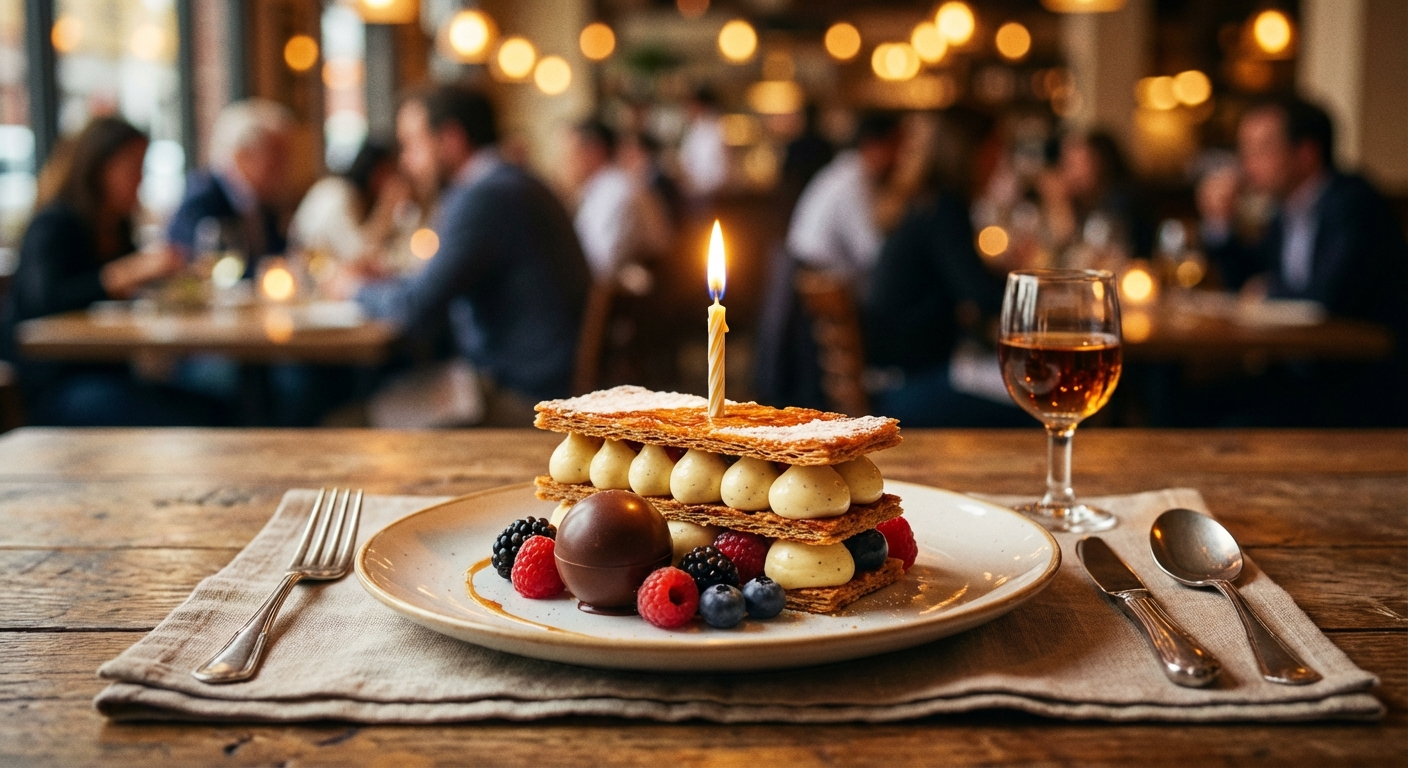 Birthday dessert candle