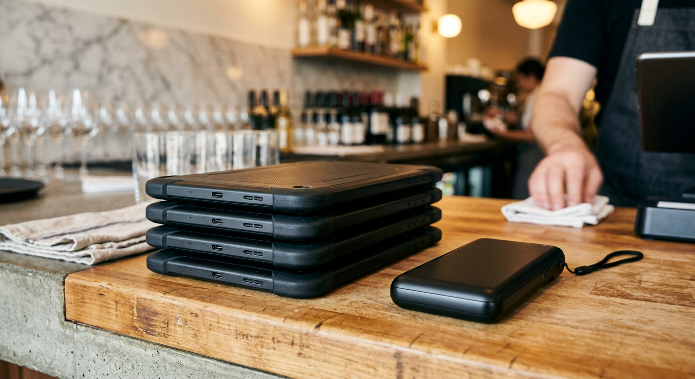 restaurant tablet stack