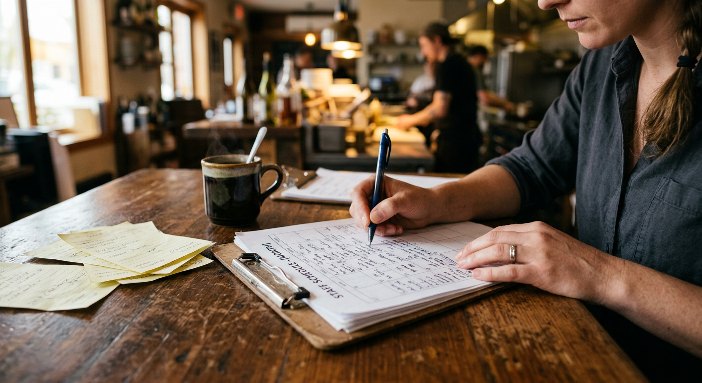 Restaurant manager scheduling shifts