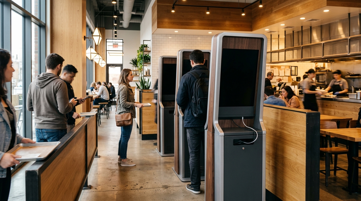 self-service kiosk area