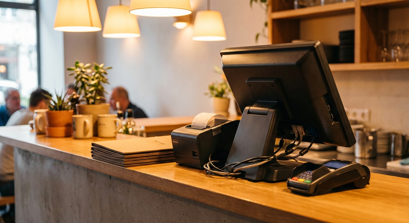 Restaurant POS counter setup