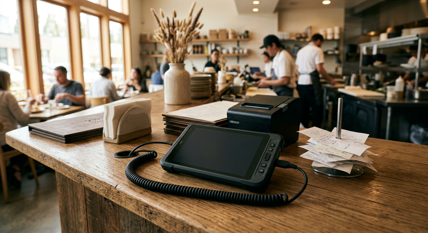 Restaurant POS device counter