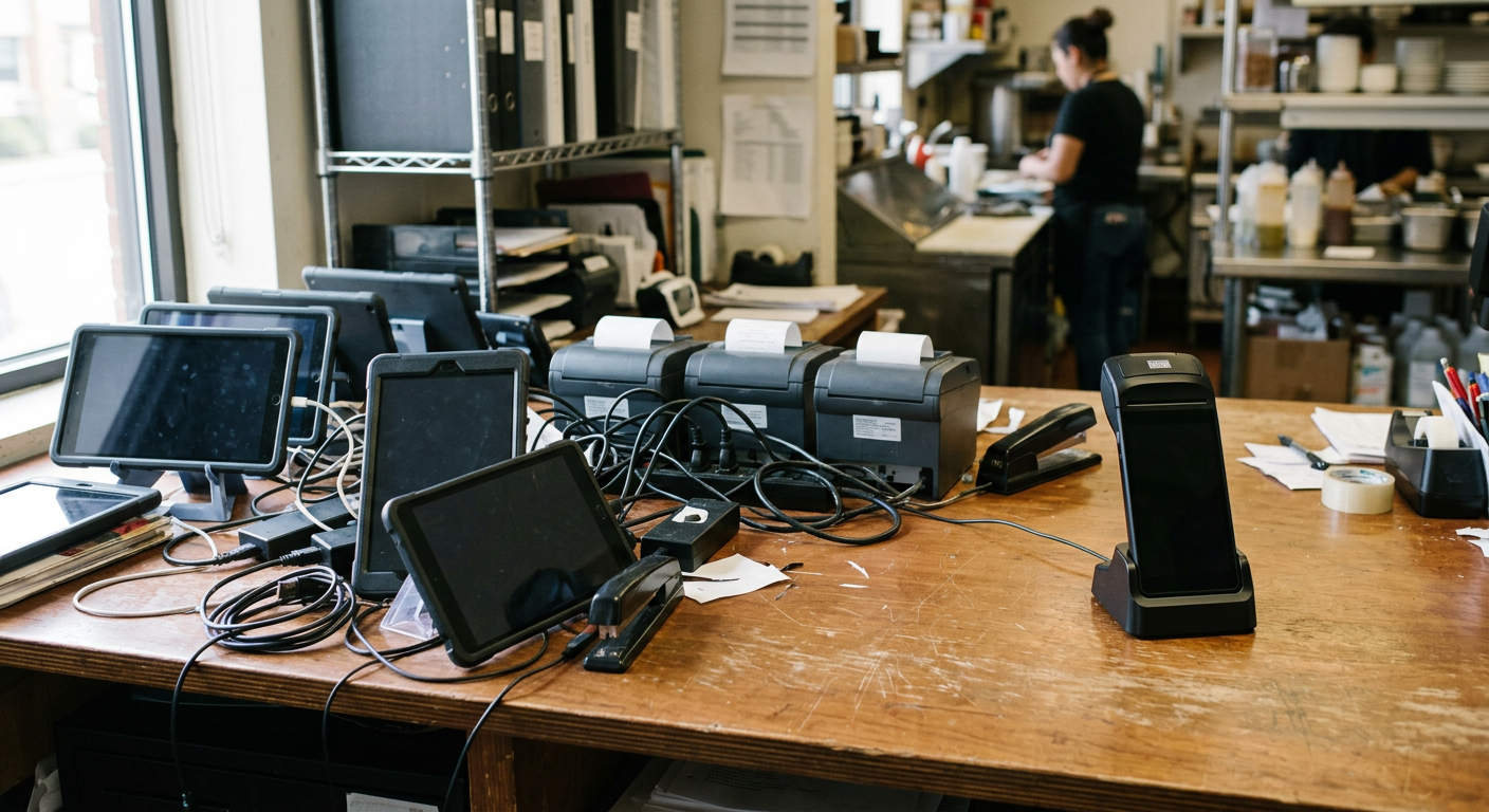 Restaurant tablet farm chaos