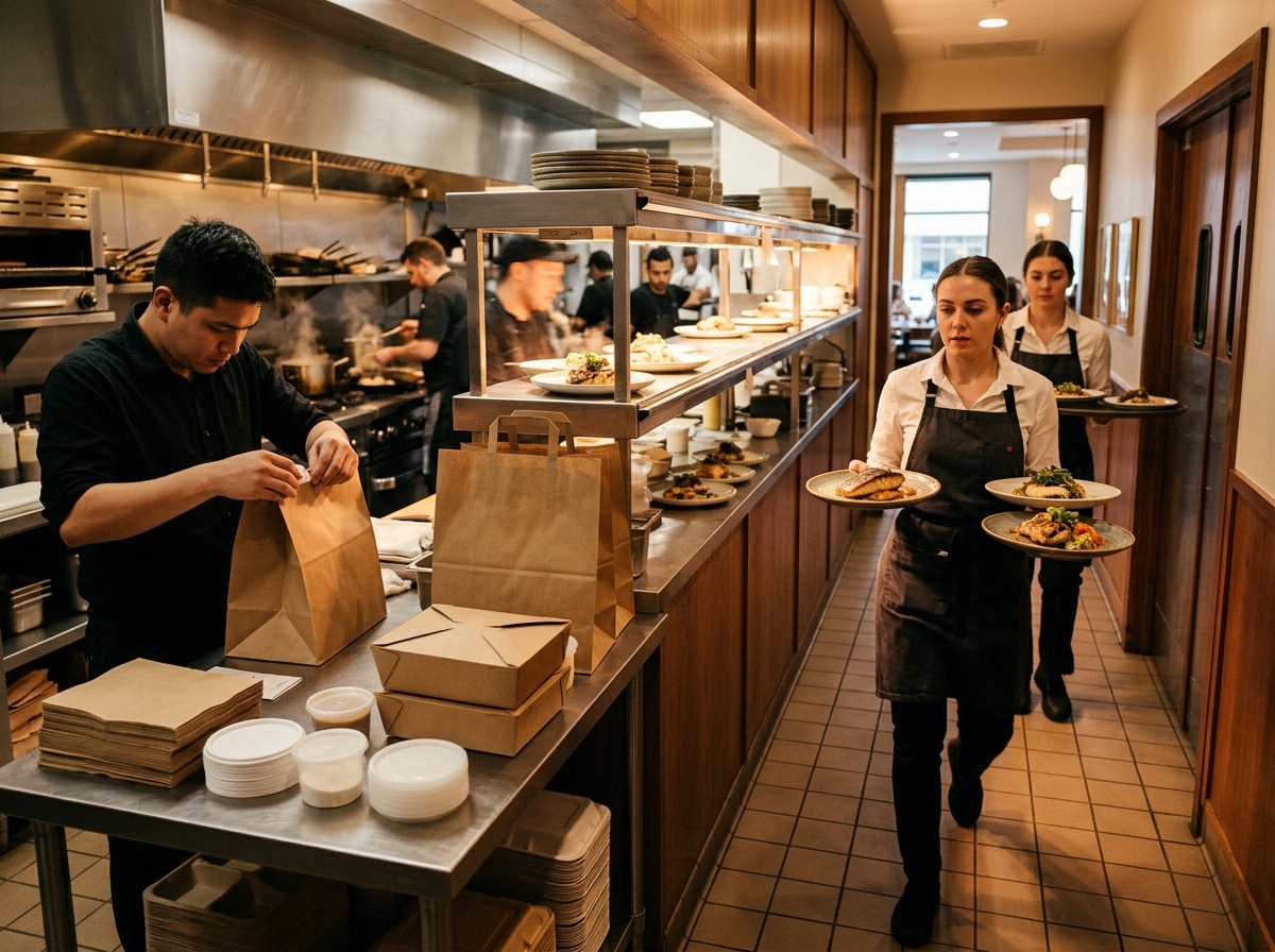 Dine-in and takeout flow