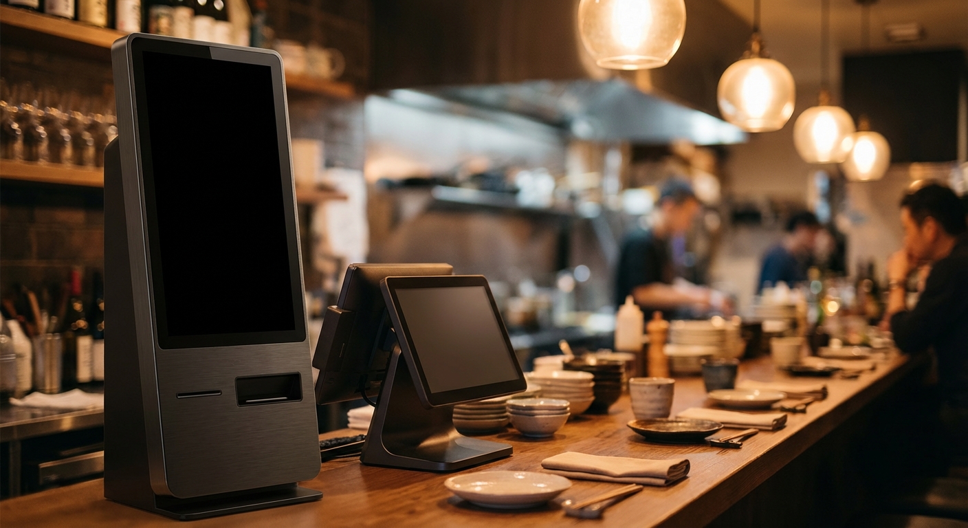 Self-service kiosk counter
