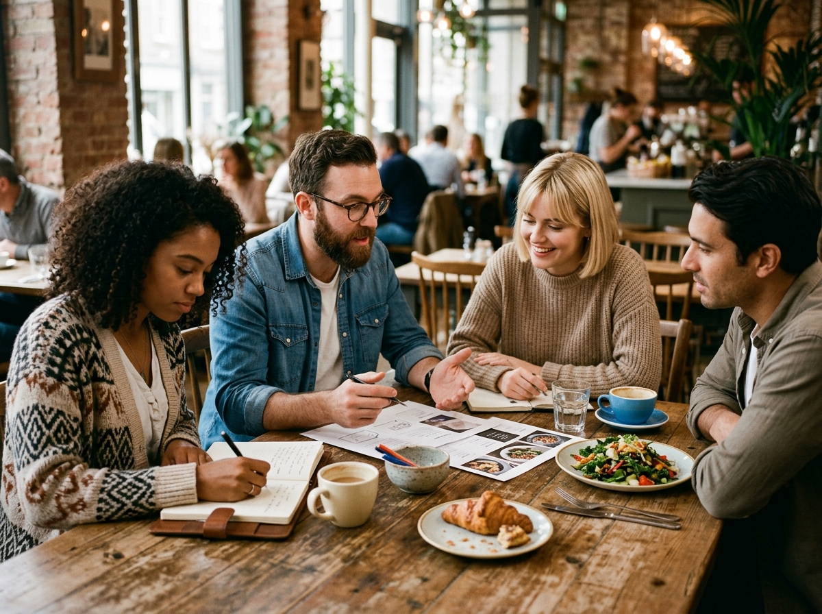 restaurant marketing team