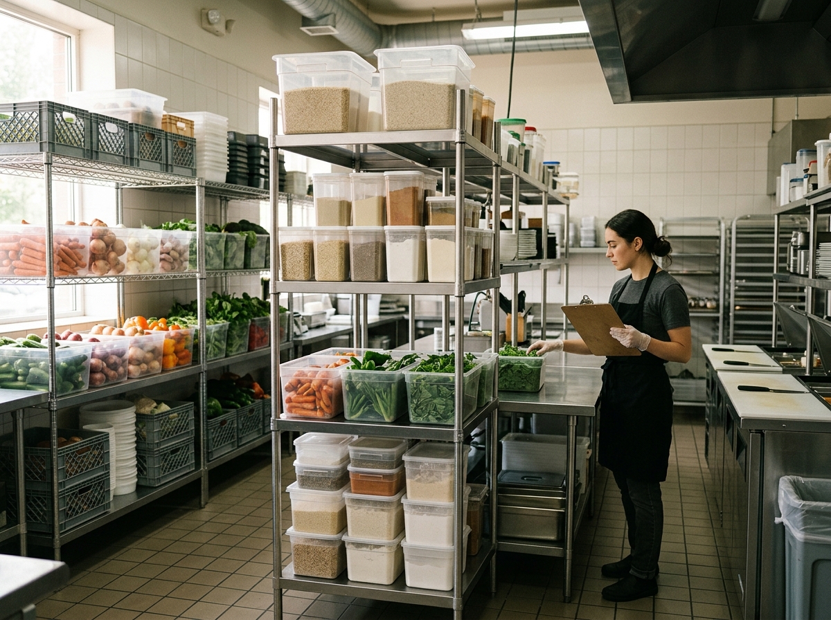 Organized kitchen storage