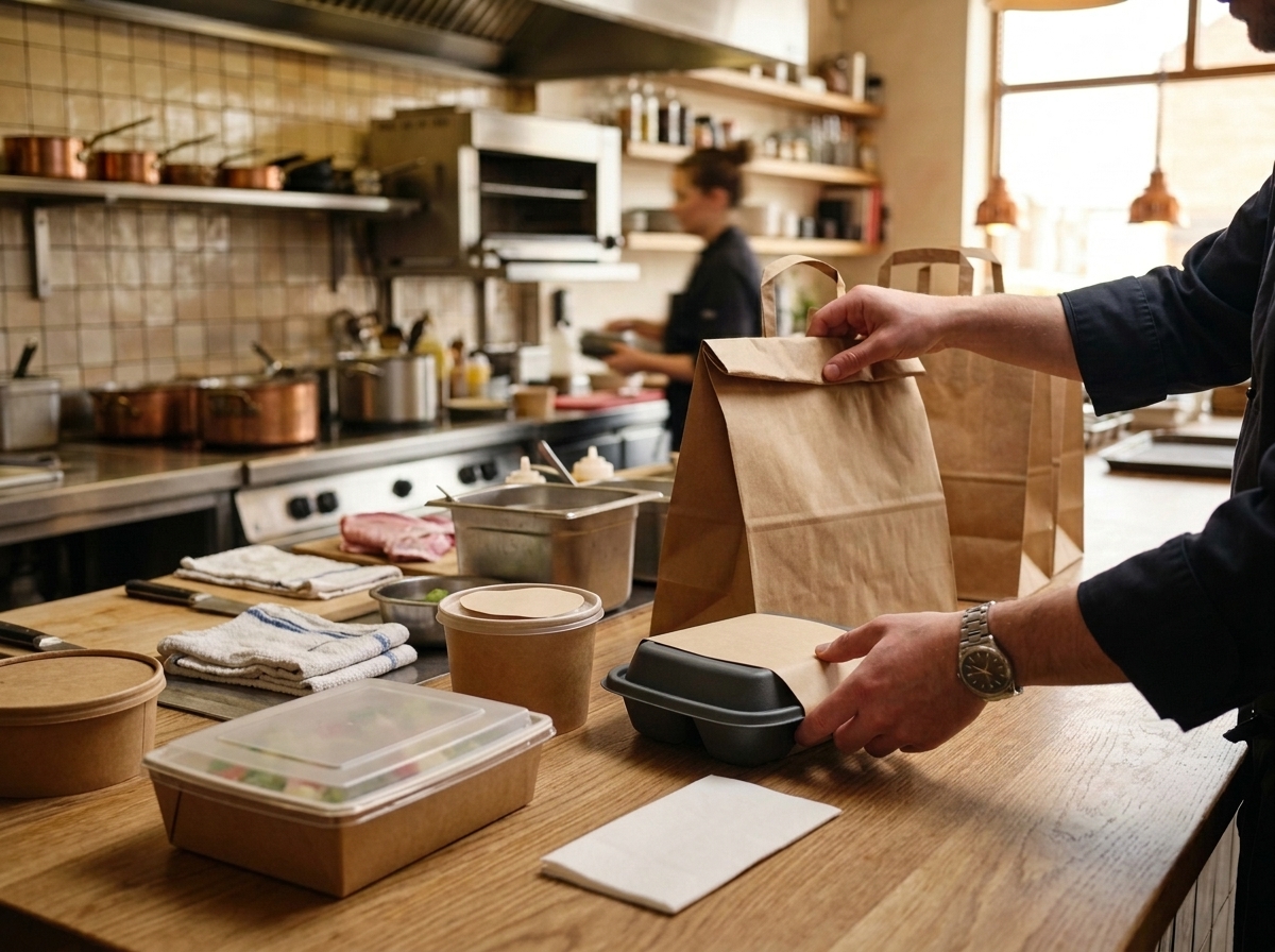 takeout packaging scene