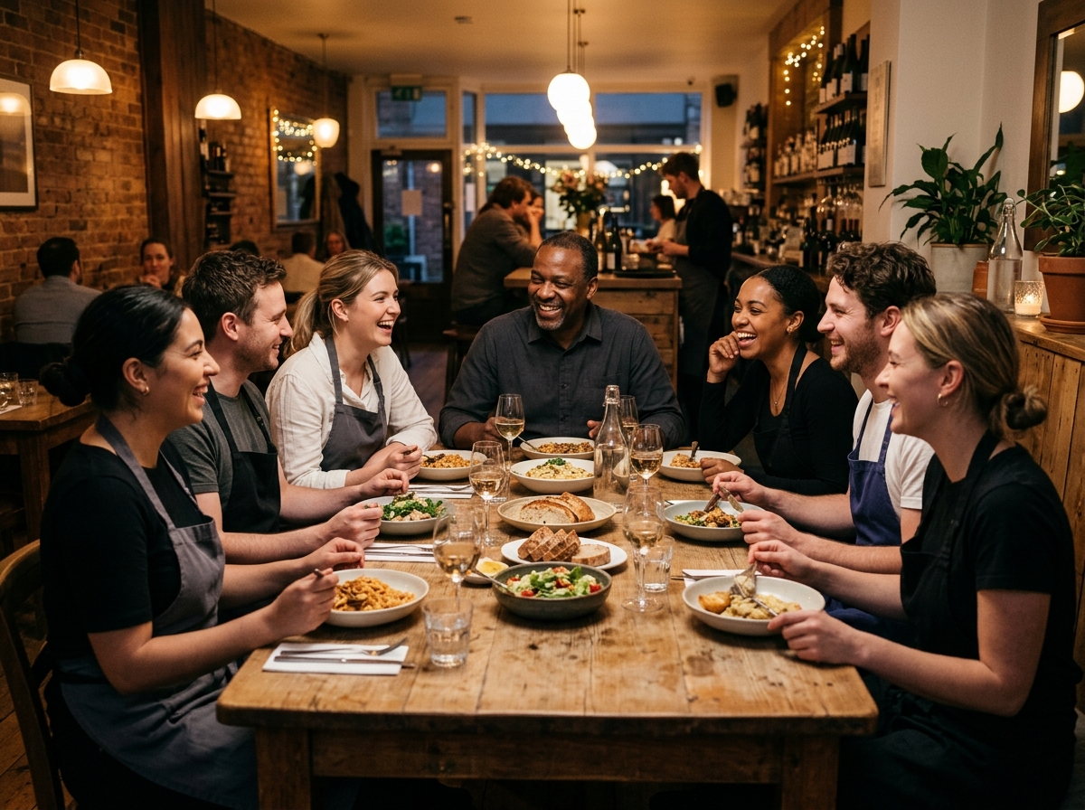 restaurant team meal