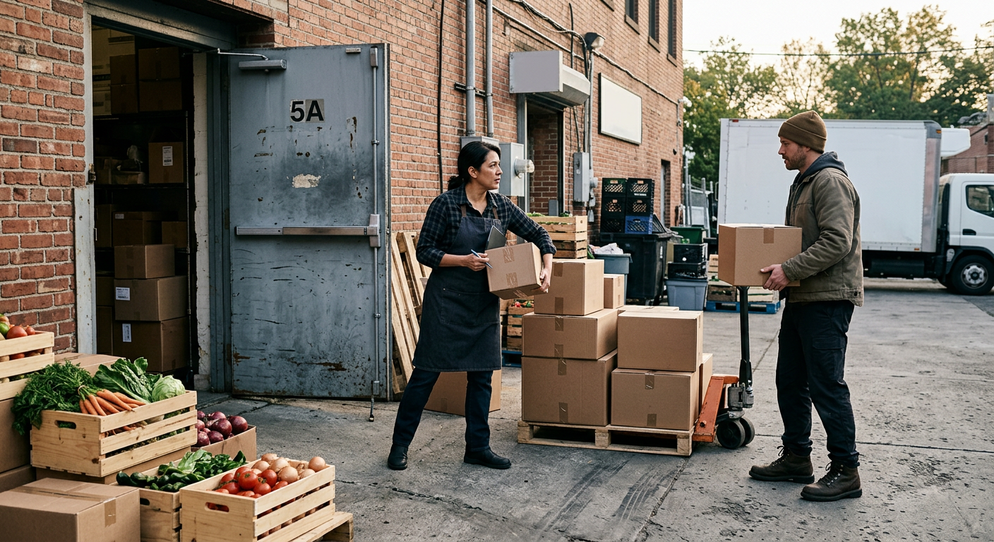 Restaurant delivery receiving