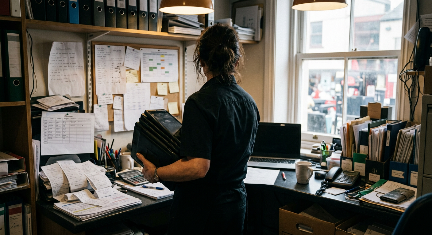 Overwhelmed restaurant manager
