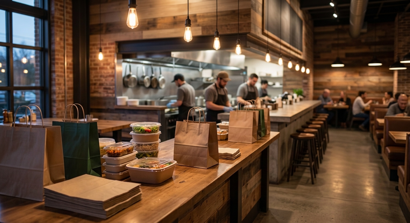 Restaurant pickup counter