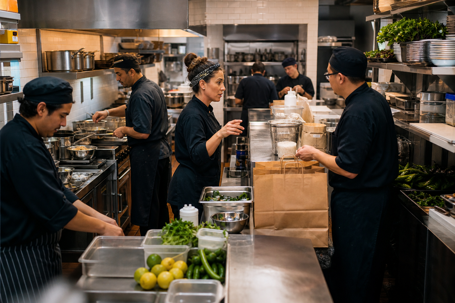 Busy kitchen workflow