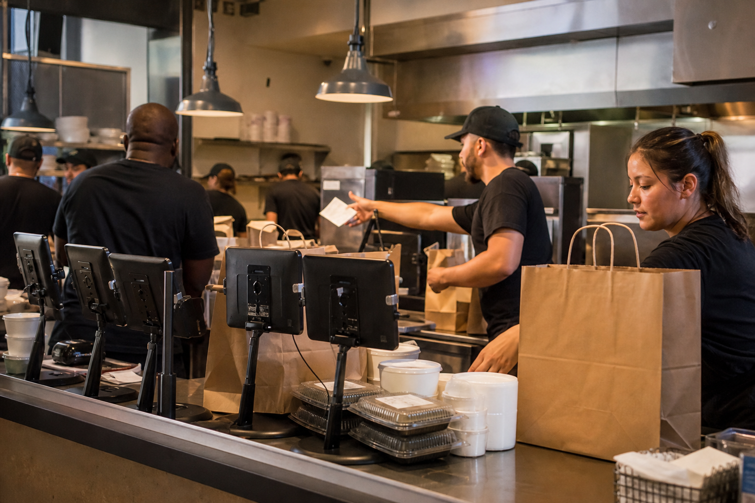 Delivery order rush scene