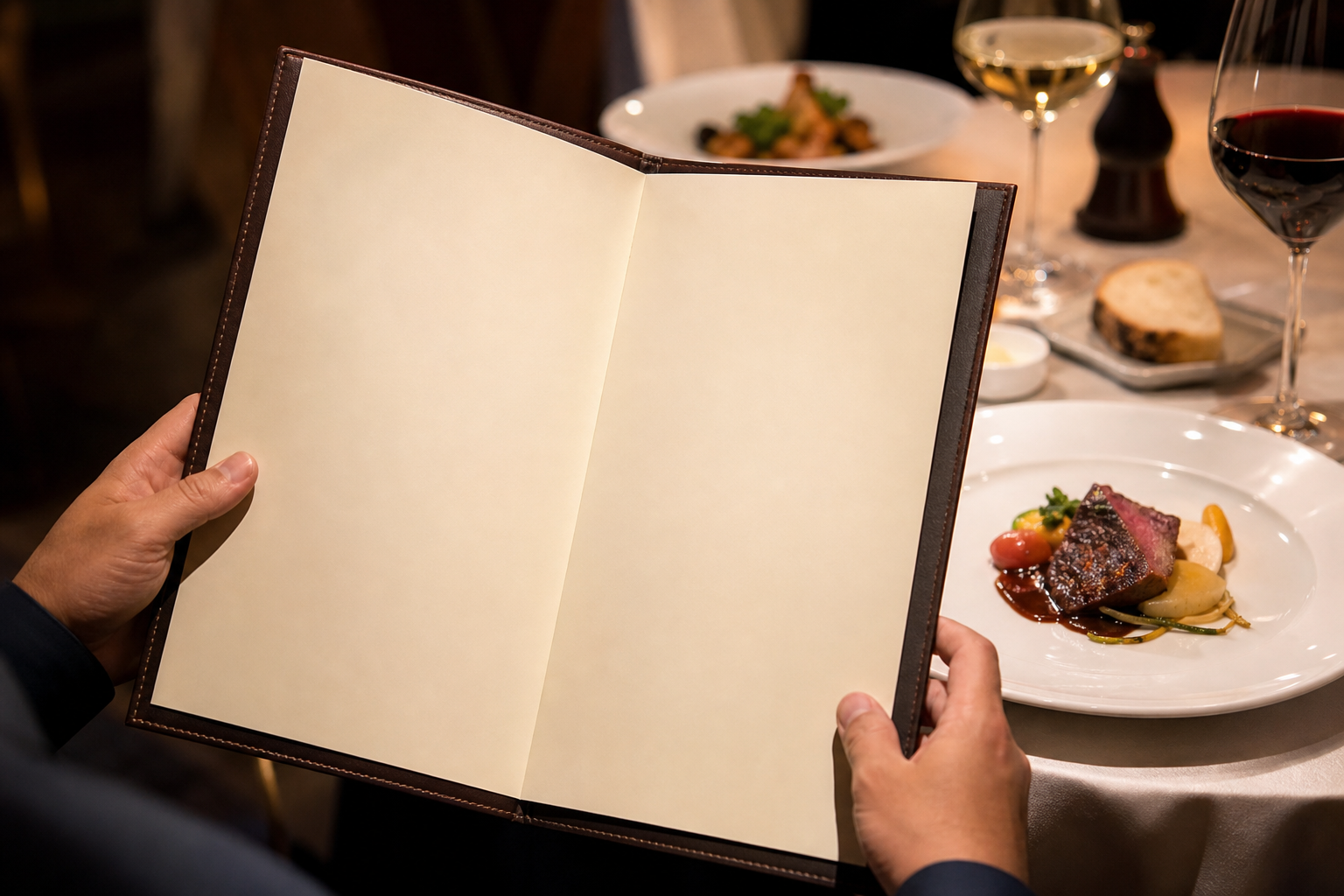 Guest studying menu