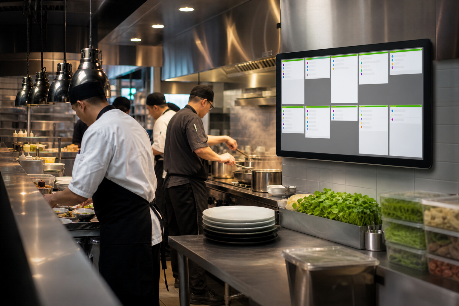 Kitchen order screen