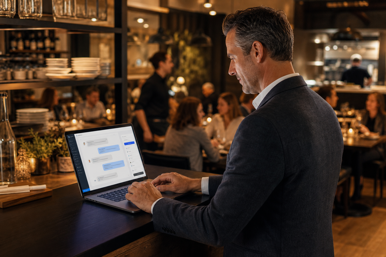 Restaurantchef starter en kampagne via chat