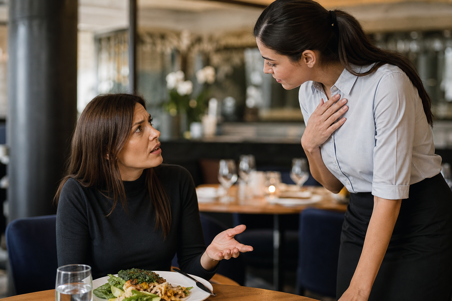 Staff resolving guest issue